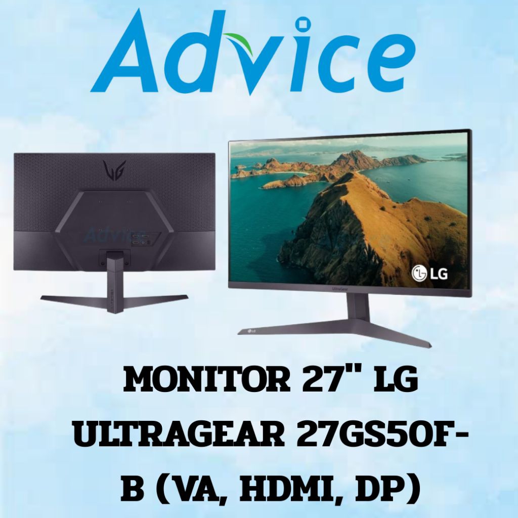MONITOR 27'' LG ULTRAGEAR 27GS50F-B (VA, HDMI, DP) 180Hz