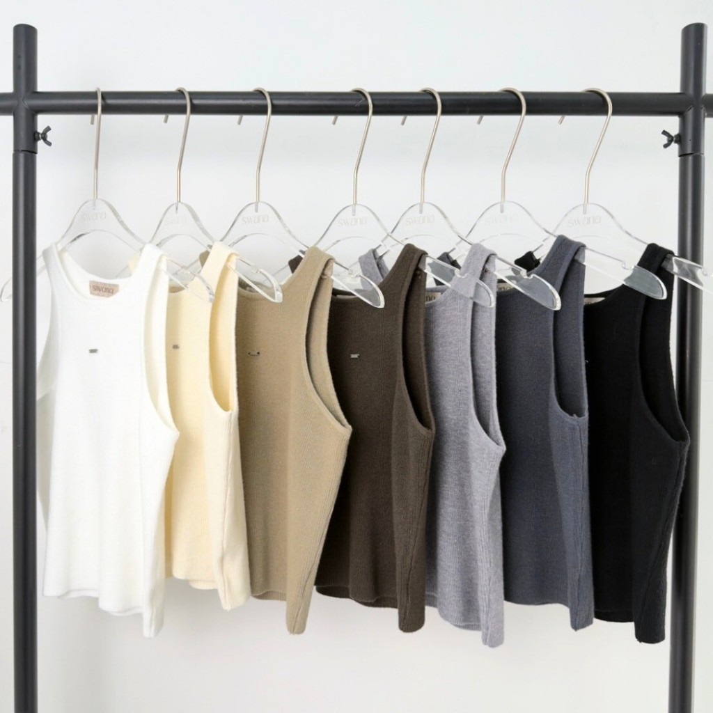 Swana.ss - Vale knit tank top (วา-เล่) แค่เสื้อ เสื้อกล้ามไหมพรมทรง Basic