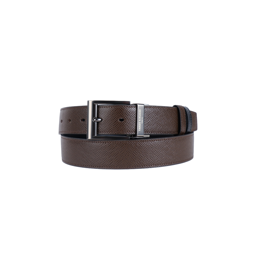 TAKEO KIKUCHI เข็มขัดหนัง 35 MM STONE REVERSIBLE BELT