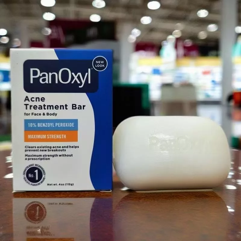 PanOxyl Acne Bar พร้อม 10% Benzoyl Peroxide ทำความสะอาดผิว รักษาสิว หัวดำ หัวขาว ปรับสมดุล pH