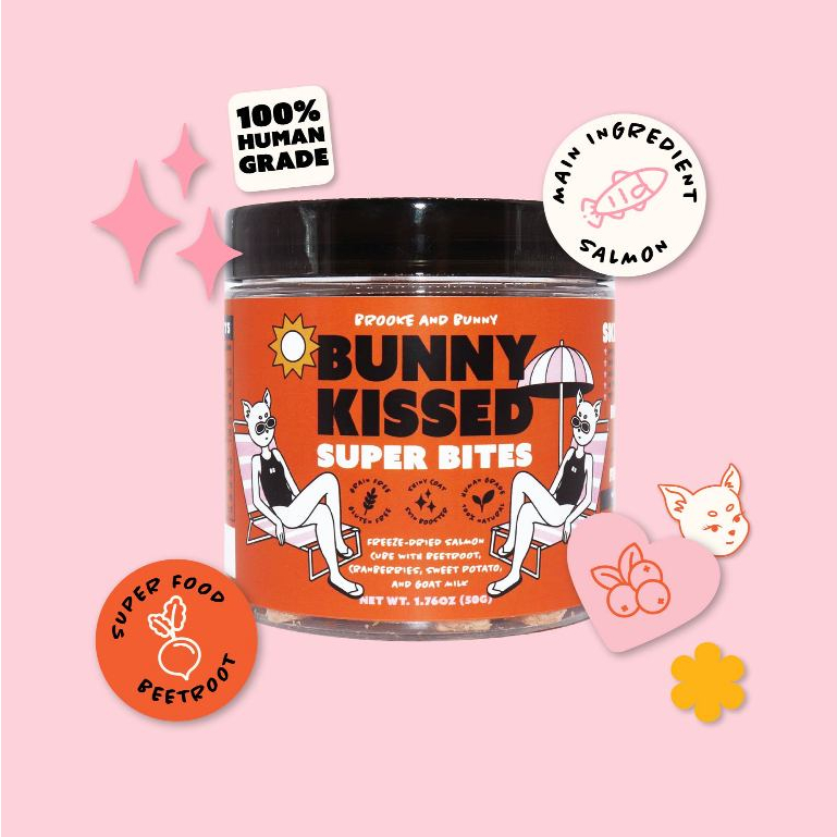 New!! BROOKEANDBUNNY BUNNY KISSED (Freeze-dried Salmon) ฟรีซดรายแซลมอนผสมซุปเปอร์ฟู้ด 50