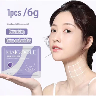 【ลด50%วันนี้】 MAIGOOLE มาส์กคอล็อคความชุ่มชื้นเติมความกระชับเผยผิว มาส์กคอโปรตีนหลายชนิดเพือยก กระชับผิวลดเลือนริวรอยและ