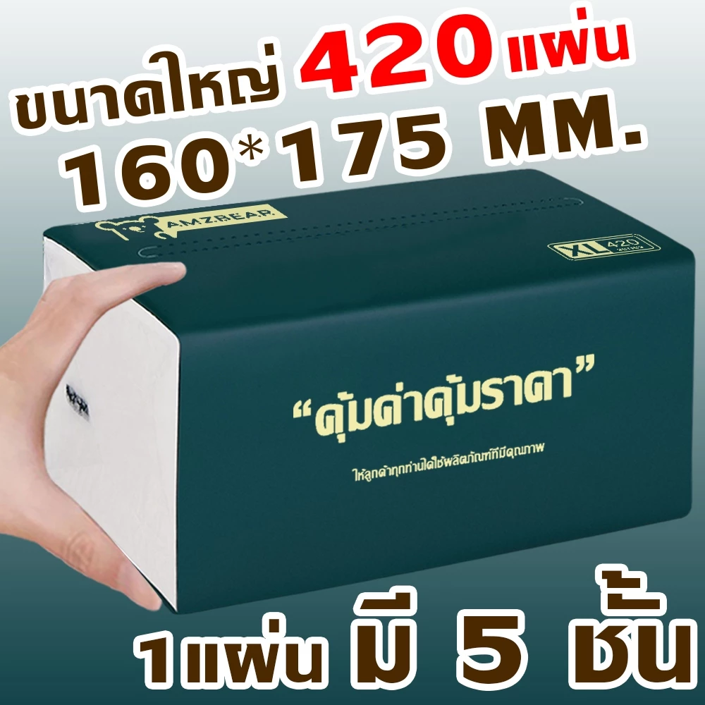 [ 20/40 ห่อ]ทิชชู่✨ กระดาษทิชชู่ โปรโม GB/T 20808 กระดาษชำระ ทิชชู่เช็ดหน้า 4 ชั้น 420 แผ่น ทิชชู่ยกแพ็ค