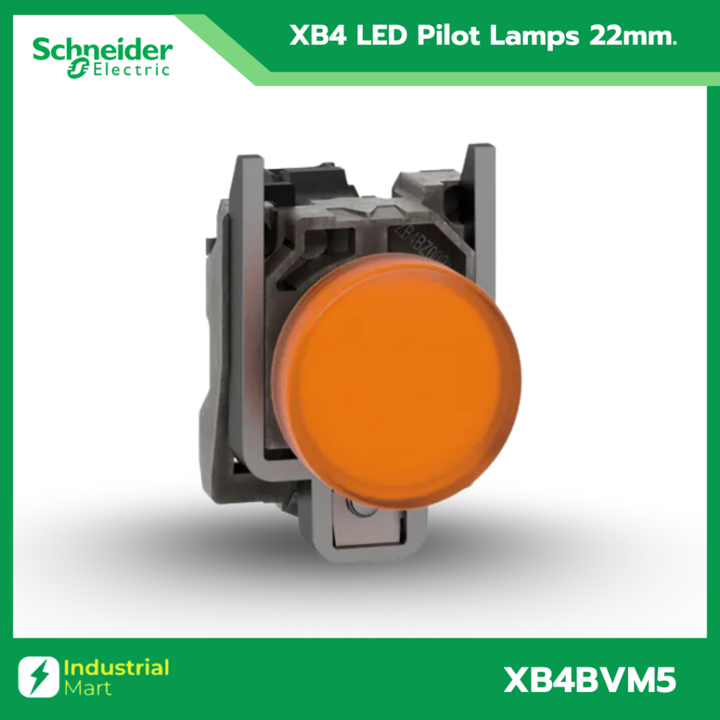 Schneider Electric XB4 ไพล็อตแลมป์ LED Ø22mm โลหะ 230-240VAC Pilot lamps (XB4BVM5ส้ม)