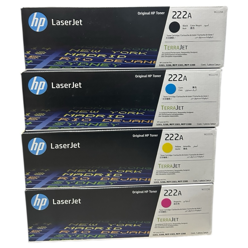 Toner Original HP 222A W2220A BK C M Y