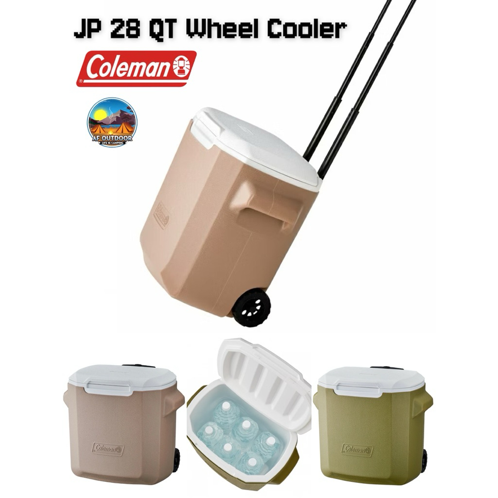 🇺🇸พร้อมส่ง🇺🇸Coleman JP 28 QT Wheel Cooler กระติกน้ำแข็งมีล้อลาก สำหรับแคมป์ปิ้ง