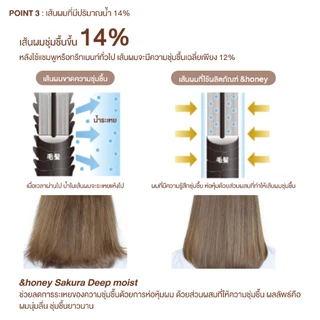 &HONEY DEEP MOIST TREATMENT SAKURA 445G (ทรีทเม้นท์ดูแลผมแห้งเสีย ให้ผมนุ่มลื่น ชุ่มชื้นยาวนาน คอลเลกชั่นซากุระ)