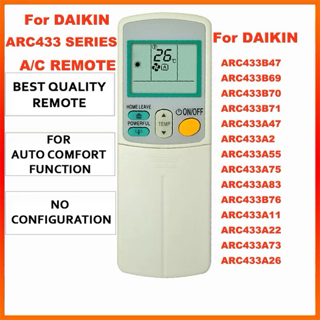 รีโมทแอร์ ไดกิ้น DAIKIN *ใช้กับแอร์ไดกิ้นได้ทุกรุ่น* มีพร้อมส่งตลอด