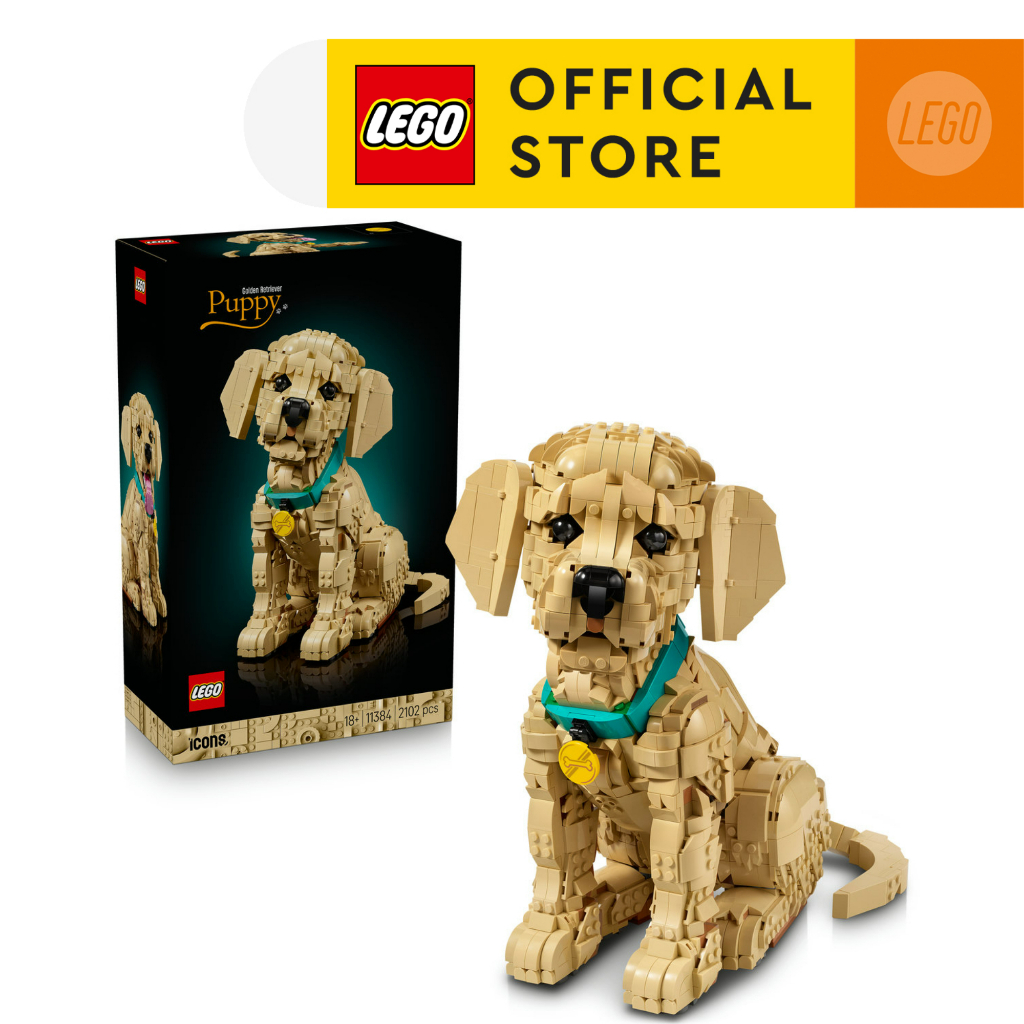 LEGO Icons 11384 Golden Retriever Puppy (2102 pieces), Building Blocks, Kids Toy