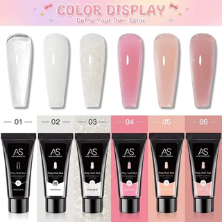 [พร้อมส่ง] AS โพลีเจล ต่อเล็บ 15ml 💅 Poly Gel เจลต่อเล็บ เกลี่ยง่าย เนื้อนิ่ม ไม่ร้อนหน้าเล็บ