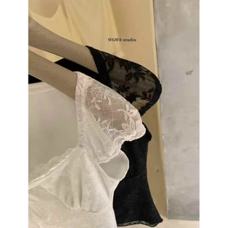 ✅️พร้อมส่ง* จาก🇹🇭 TAG :WG.WE เสื้อแต่งลูกไม้ ซับผ้ายืดด้านหน้า-หลัง สวยแซ่บ ดูแพง