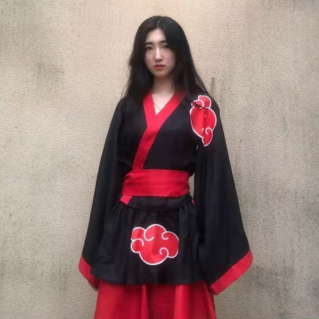 ชุดกิโมโนญี่ปุ่น คอสเพลย์ Naruto Akatsuki เครื่องแต่งกายโลลิต้าพิมพ์ลายเมฆ ผู้หญิง เครื่องแบบ ราคา ถูกที่สุด ดีลบีเคเค แกลเลอรีภาพที่ 9