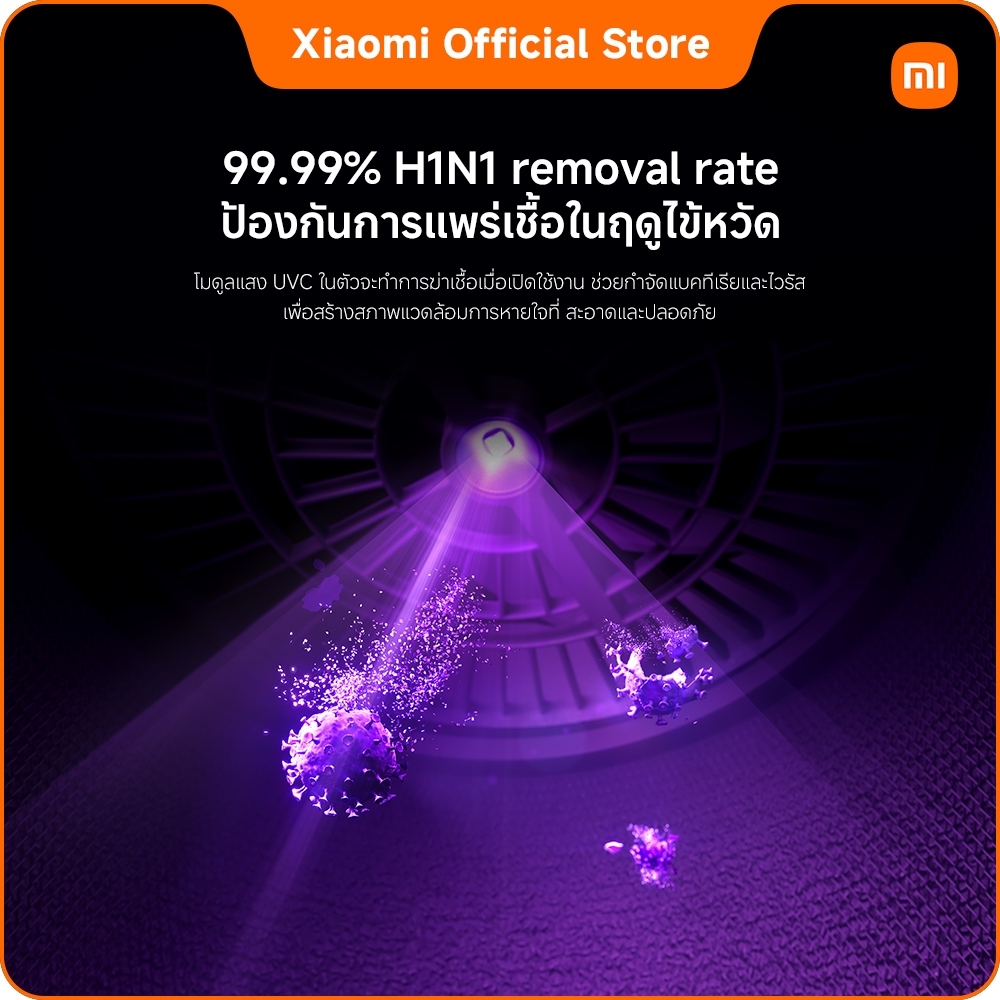 【only gift】Xiaomi MIJIA Air Purifier 6 ระบบเซ็นเซอร์ 5 ตัวที่ได้รับการอัปเกรด จอแสดงผลสี LCD ขจัดสารก่อภูมิแพ้ ควบคุมผ่า - รูปที่ 5