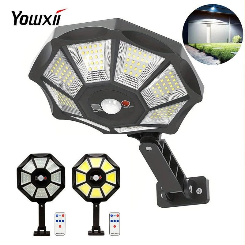 YOWXII ไฟติดผนังไฟโซล่าเซลล์ solar light กันน้ำ IP67 พลังงานแสงอาทิตย์ กลางแจ้ง