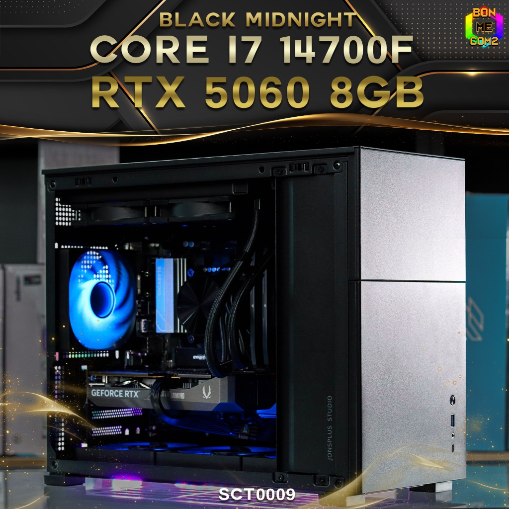 Black Midnight [Special Custom] / คอมประกอบ Bonmecom2/ INTEL CORE i7 14700F/ RTX 5060 8GB