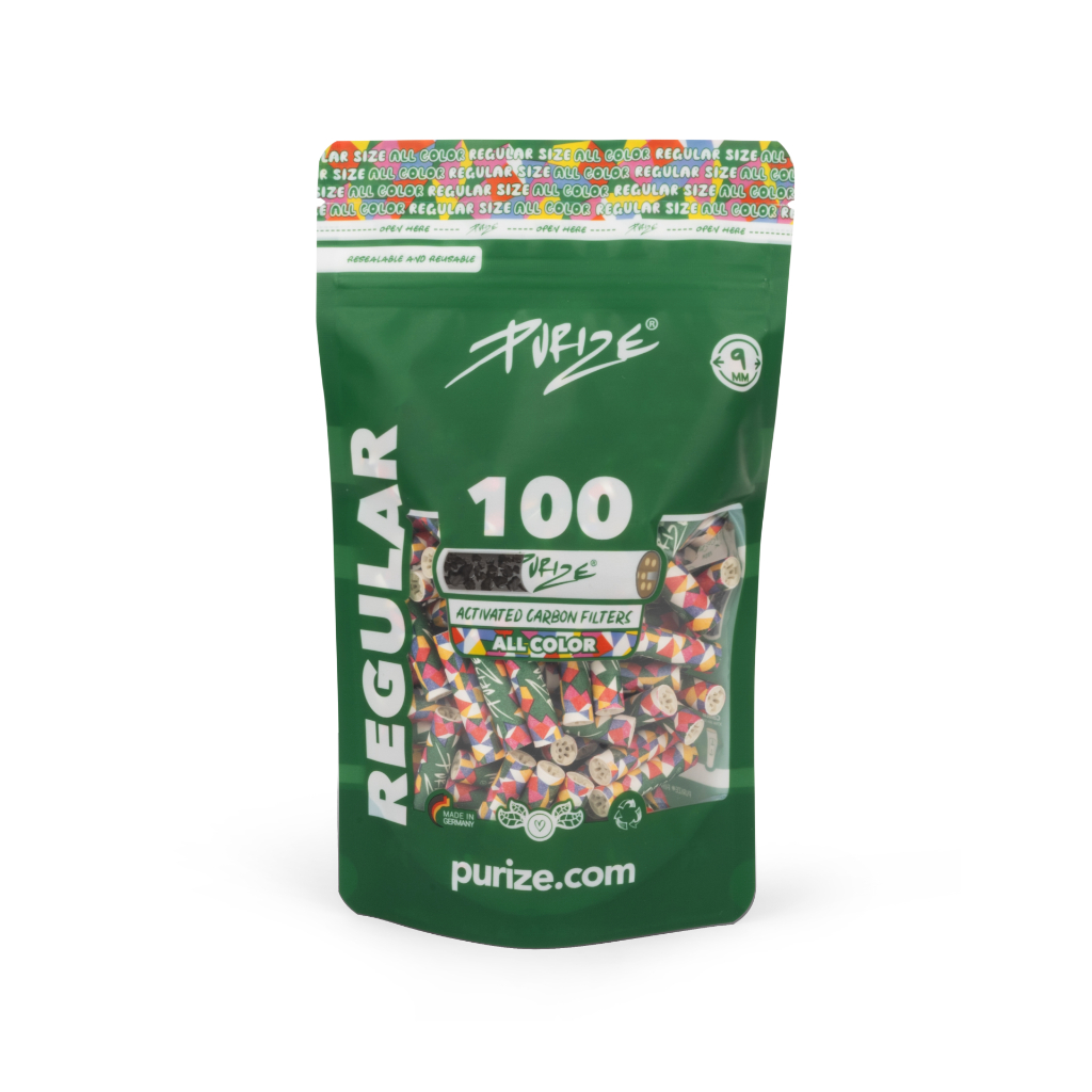 100 PURIZE® activated charcoal Filters | Regular Size 9 mm