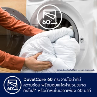 [ติดตั้งฟรี] Electrolux เครื่องซักอบผ้าฝาหน้า ซัก 8 กก. อบ 5 กก. UltimateCare 300 รุ่น EWW8024P3WC สีขาว