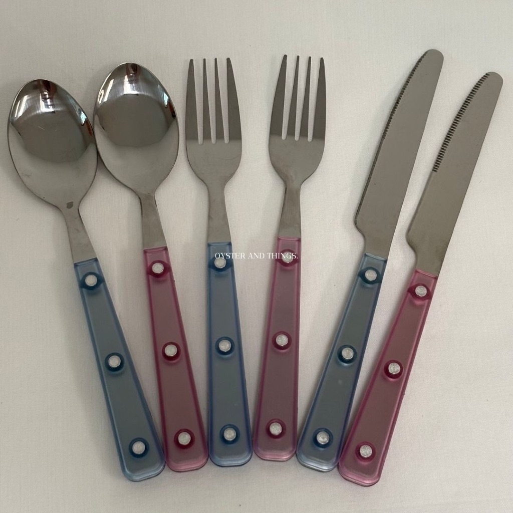 Jelly Cutlery Set | เซตช้อนส้อมมีดด้ามใส | Oyster and Things.