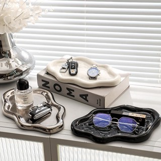 พร้อมส่ง ถาดเซรามิค ลายก้อนเมฆ มี3 สี ดำ ครีม เงิน ใช้งานได้…