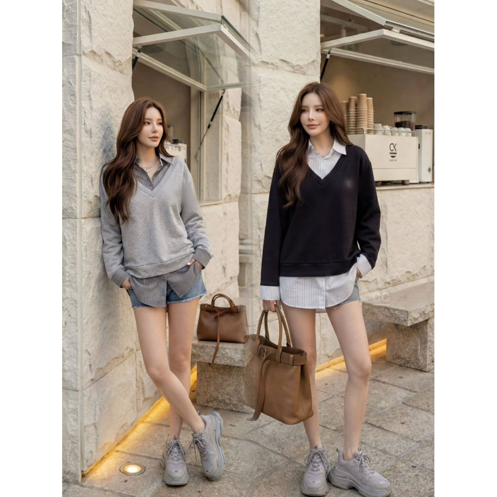 #Cotton Candy🍭 ชุดเชิ้ต mini dress c **ป้ายส่งออกค่ะ