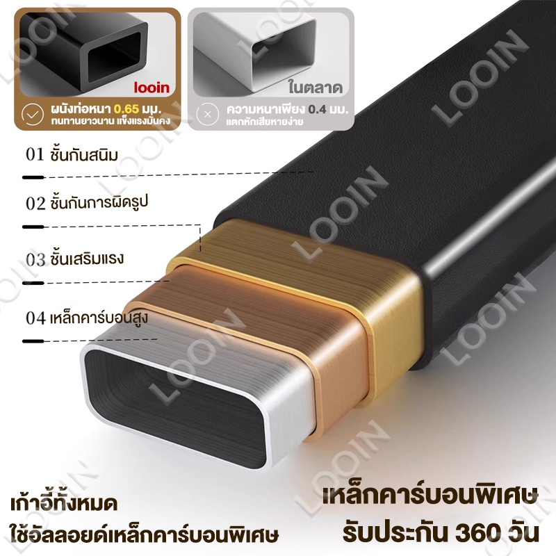 เก้าอี้แคมป์ปิ้ง เก้าอี้สนามที่พับได้ เหล็กคาร์บอนสูง รับน้ำหนัก300กก ตั้งแคมป์และใช้ในบ้าน รูปที่ 3