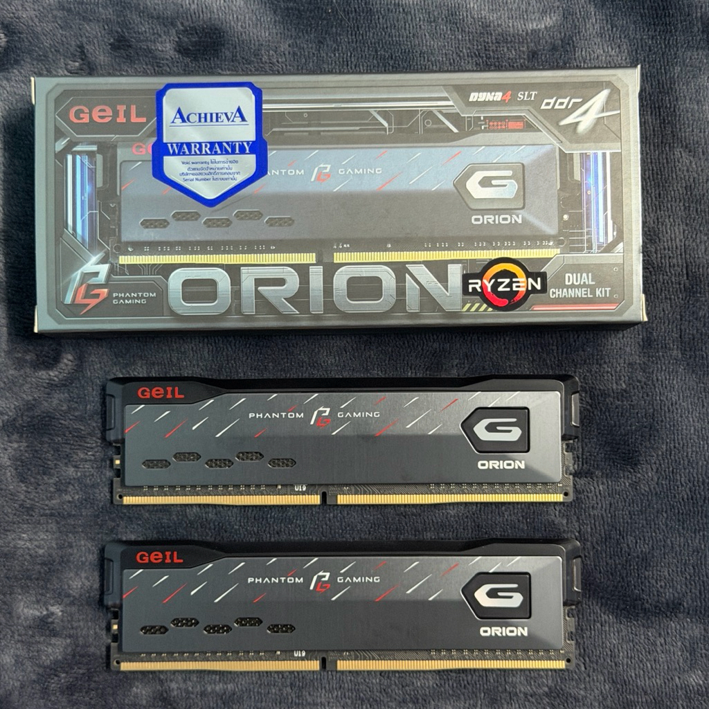 GeIL ORION 16GB (8x2) DDR4 3200MHz GREY Memory RAM (หน่วยความจำ) แรม มือสอง