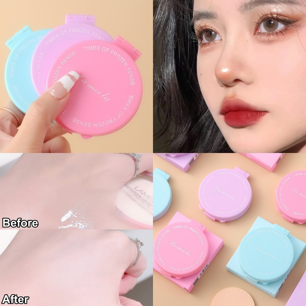 YOTAI ❤️LAMEILA❤️ แป้งพัฟผสมรองพื้น คุมมัน เนื้อแมท เบลอรูขุมขน เนื้อเนียนละเอียด บางเบา เกลี่ยง่าย ขาวกระจ่างใส 5214#