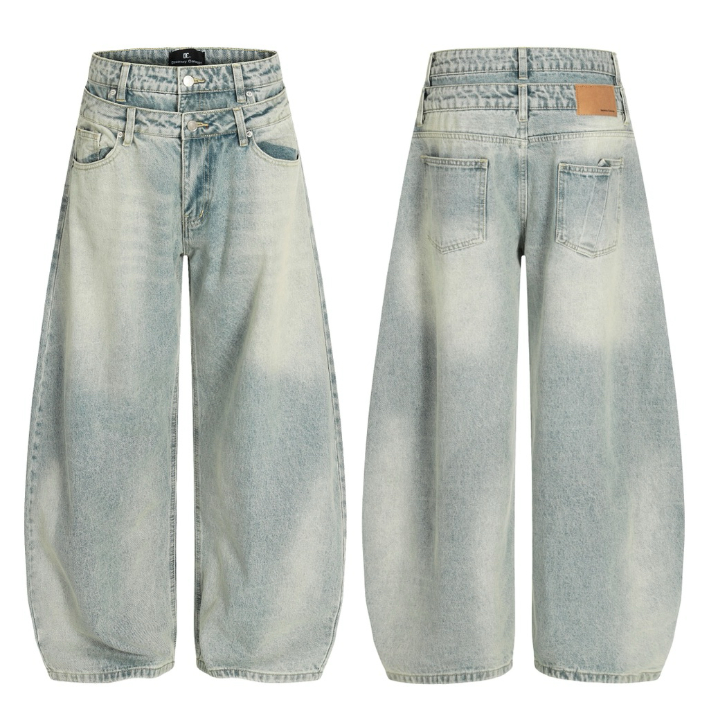 [พร้อมส่ง] Spenzer.street | Double waist denim โอเวอร์ไซส์ เสื้อผ้าสตรีท เนื้อผ้าดี คุณภาพเยี่ยม ทันกระแส 2026 ขายดี