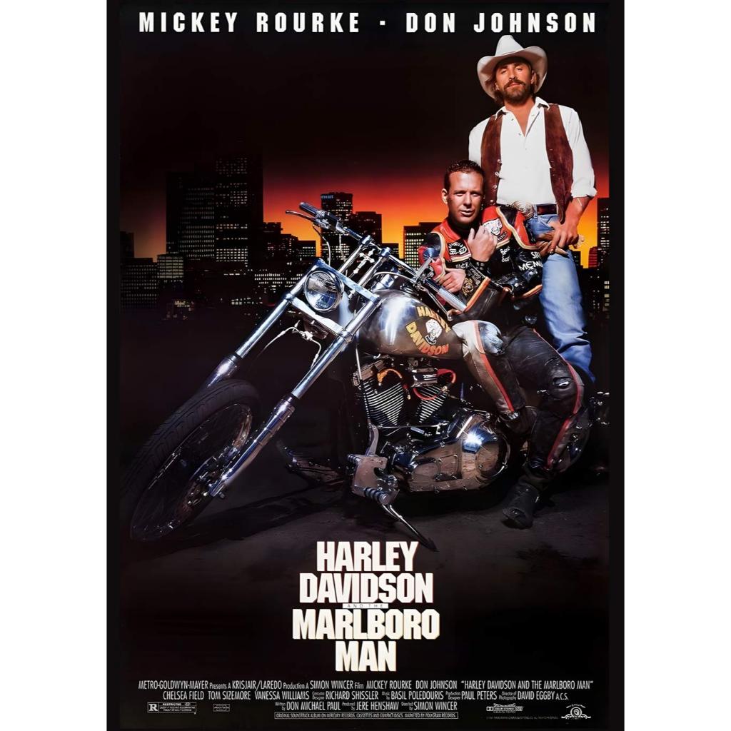 โปสเตอร์ หนัง Harley Davidson and the Marlboro Man 1991 POSTER 11.5"x16.5" นิ้ว A3 Cowboy ใบปิดหนัง คาวบอย โบราณ คลาสสิค
