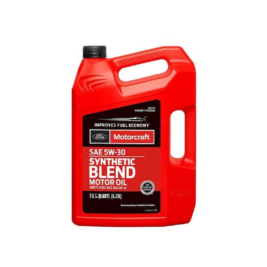 Motorcraft SAE 5W-30 SYNTHETIC BLEND MOTOR OIL 5Qt Ford Bronco and Bronco Sport. F-150. Escape, Edge