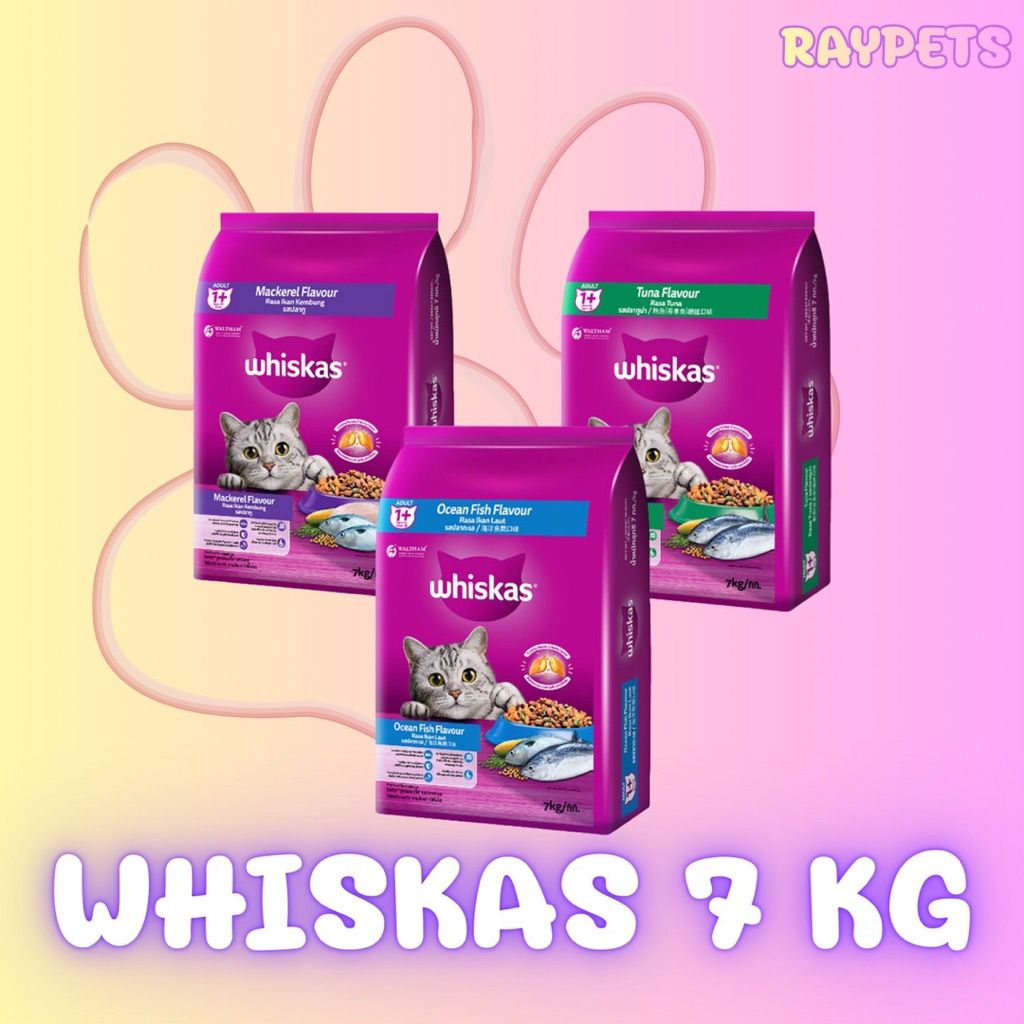 WHISKAS 7 KG อาหารแมวสำหรับ 1 ปีขึ้นไป