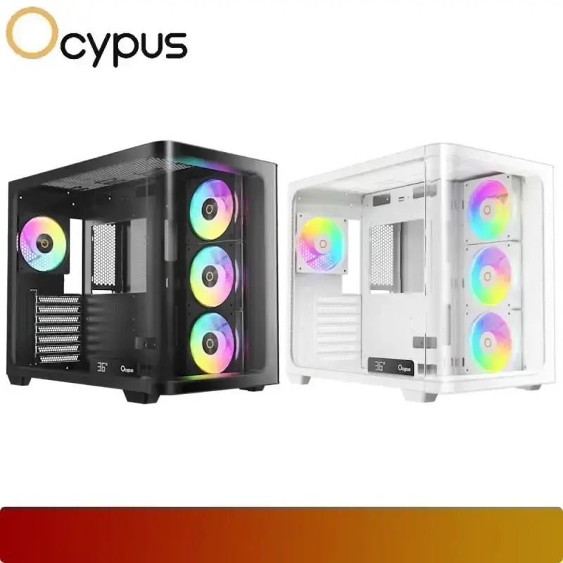 OCYPUS IOTA C70 CURVE (BLACK / WHITE) ARGB (COMPUTER CASE / เคสคอมพิวเตอร์)