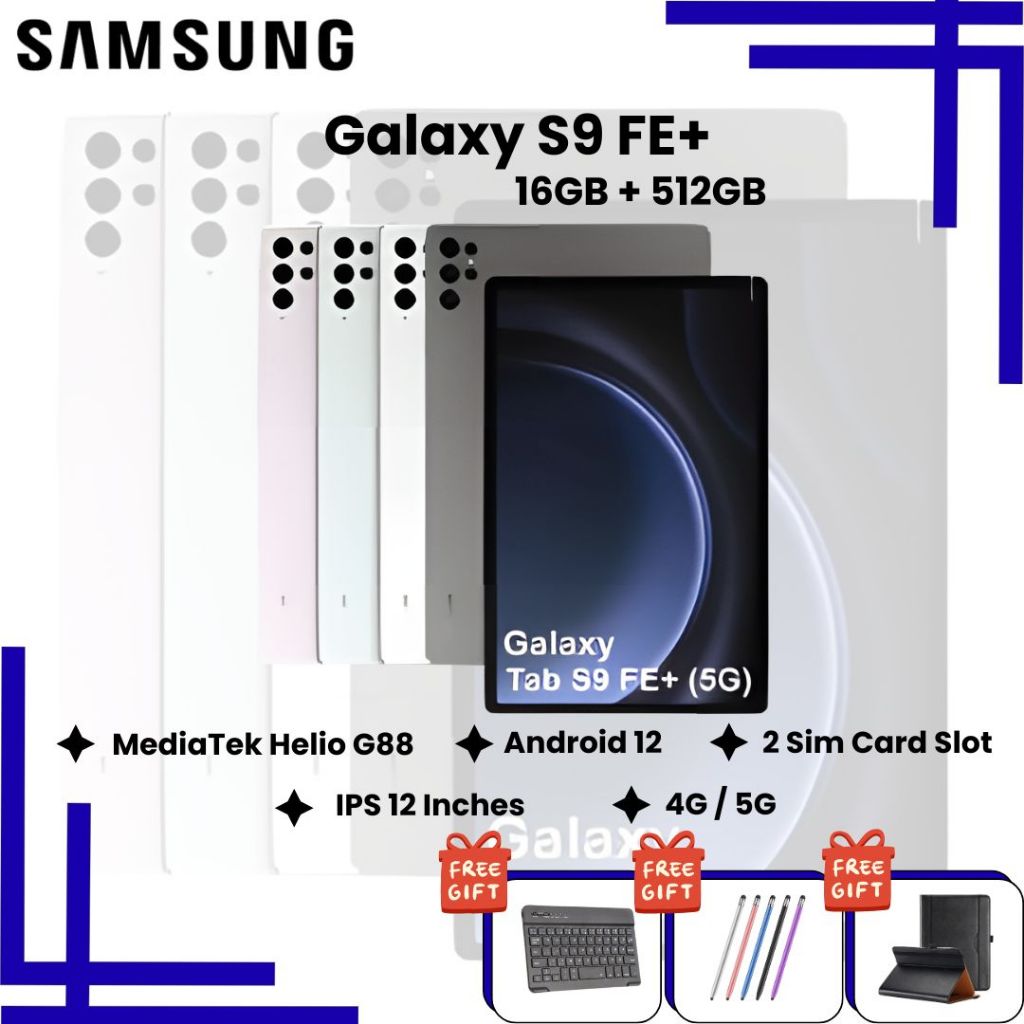 🔥 Samsung Galaxy Tab S9 FE+ 5G 🔥 หน้าจอ 10.1” FHD | RAM 16GB/ROM 512GB | โทรได้ | แบตอึด | ของแถมครบ