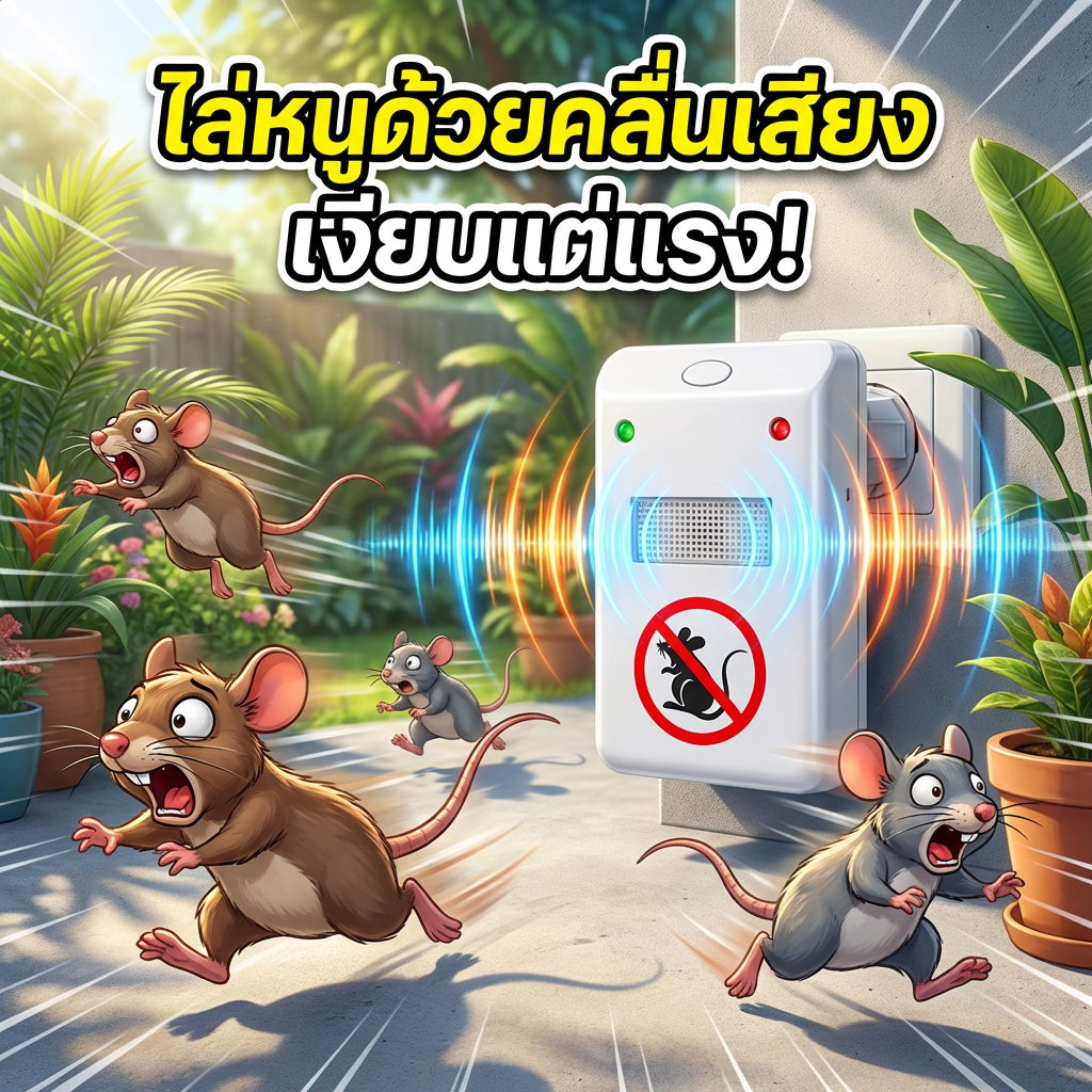 นวัตกรรมใหม่จากญี่ปุ่น เครื่องไล่หนู ที่ไล่หนูไฟฟ้า ไล่หนู อัลตราซาวนด์กำลังสูง ไล่หนู ไล่โดยไม่มีเสียง