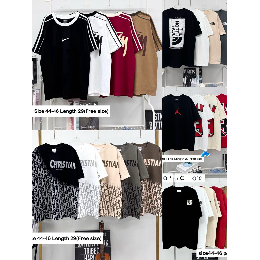 •เสื้อยืดแบรนด์ Oversize อก44-46