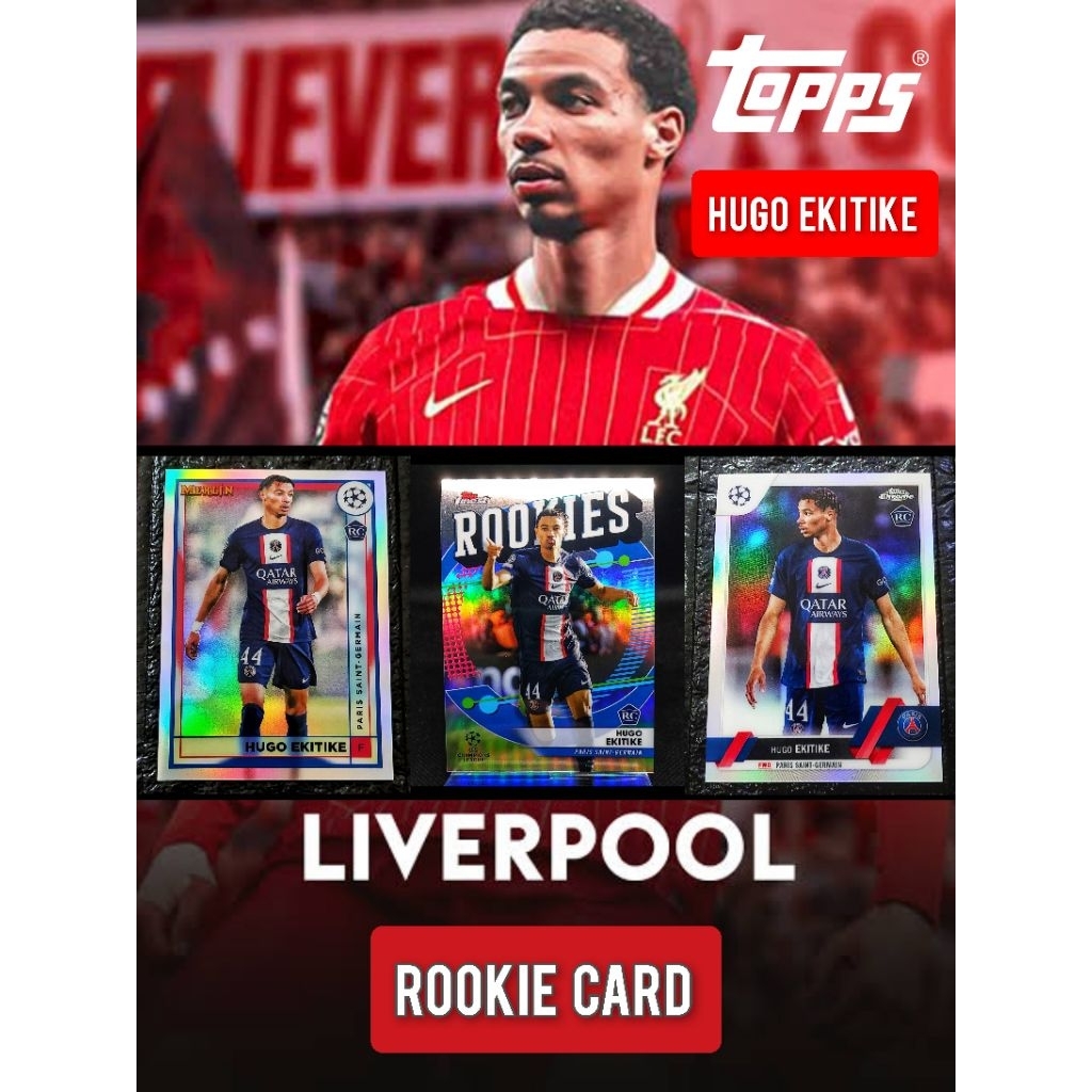 การ์ดฟุตบอล รวม HUGO EKITIKE RC ลิขสิทธิ์แท้ สำหรับสะสม