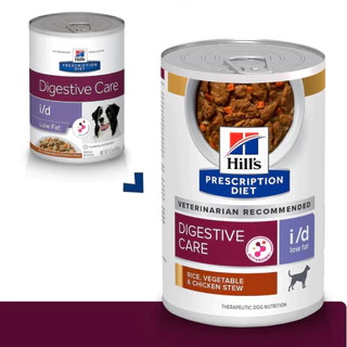 (354g.X12กระป๋อง) Hill's® Prescription Diet® i/d® Low Fat Digestive Care Canine อาหารเปียกสุนัข