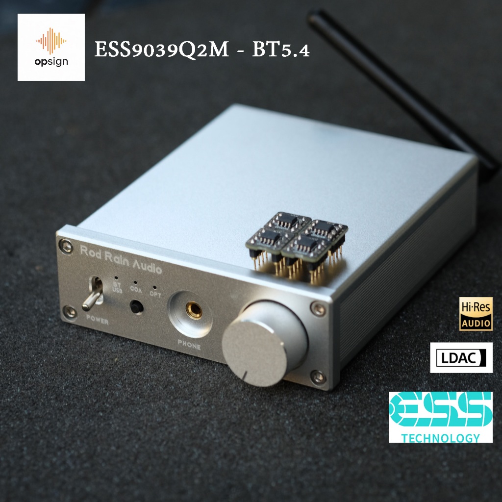 RodRain DAC (รุ่นใหม่ 2026) ESS9039Q2M BT5.4 เสียงดีตั้งแต่ออกจากร้าน อัพเกรดแบบจัดเต็ม