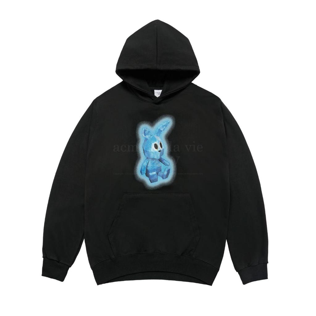 acme de la vie ADLV RETRO RABBIT HOODIE (Black, Grey, Cream)