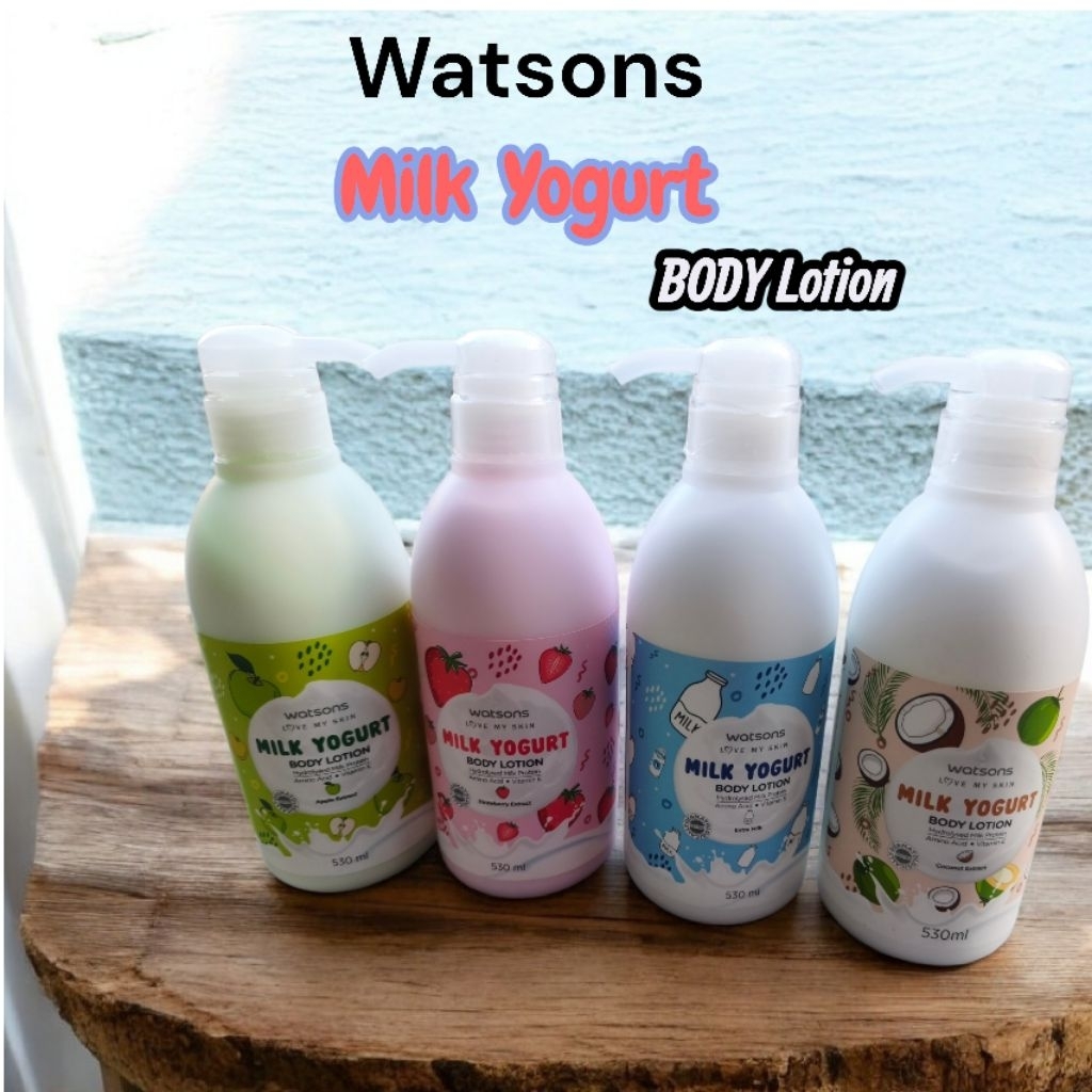 พร้อมส่ง 📬วัตสัน ครีมทาผิว ,Cream bath มิลค์ โยเกิร์ต 🍏🍓🍼🥥 530ml Watsons Milk Yogurt Body Lotion ครีมบำรุงผิว