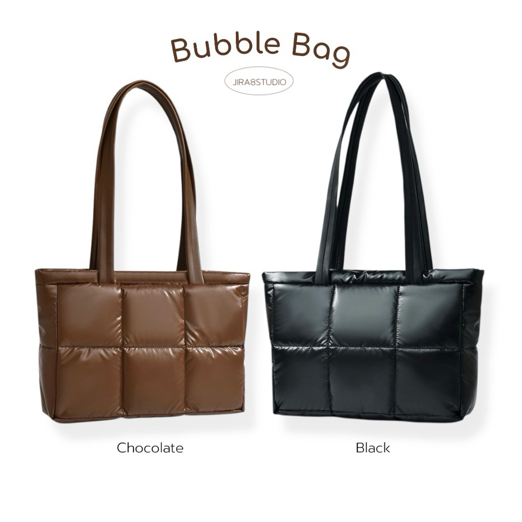 (ส่งจากไทย) Bubble Bag กระเป๋าสะพายไหล่ หนังนุ่มฟู กันน้ำ น้ำหนักเบา ขนาด 12 นิ้ว 🔖 NEW 🔖