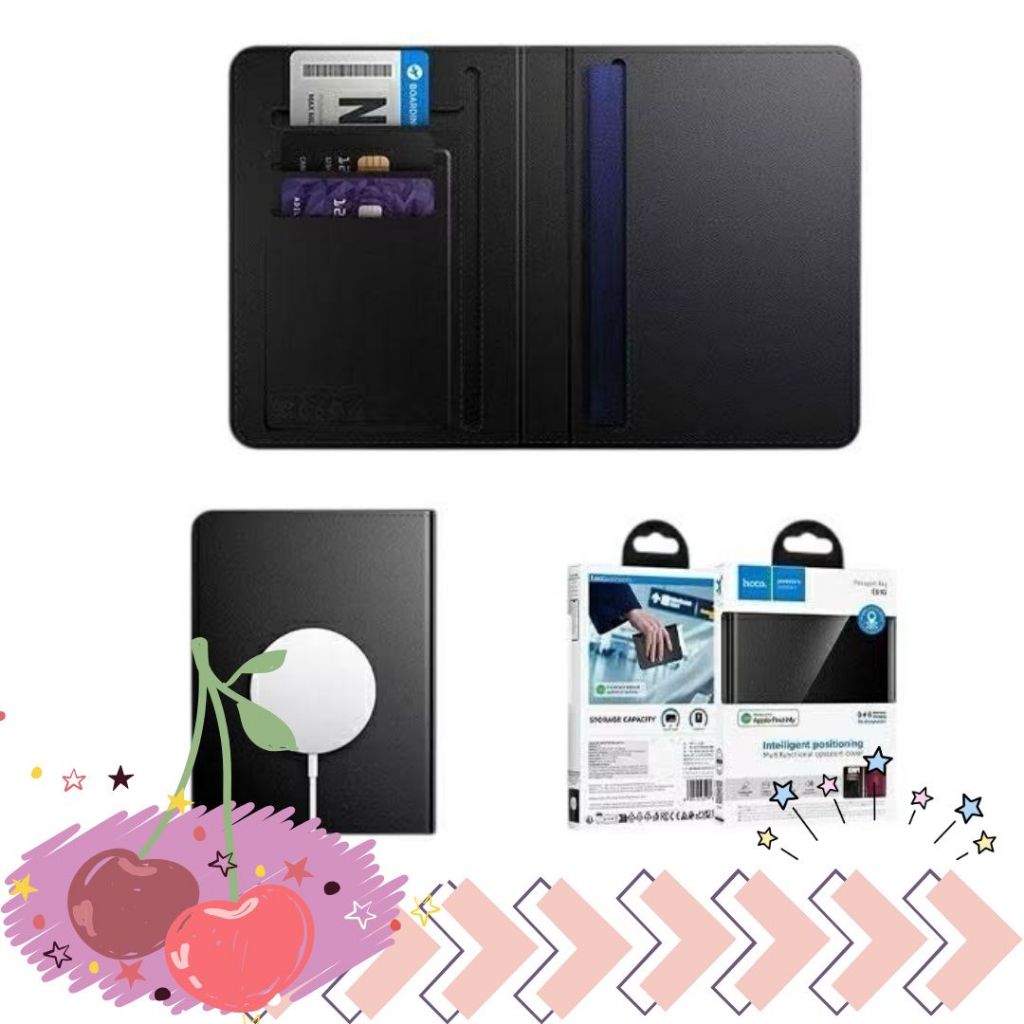 พร้อมส่งจากไทย Hoco E91G Tracker (iOS) Smart Anti-Lost Passport Case ที่ใส่พาสปอร์ตพร้อมเครื่องติดตา
