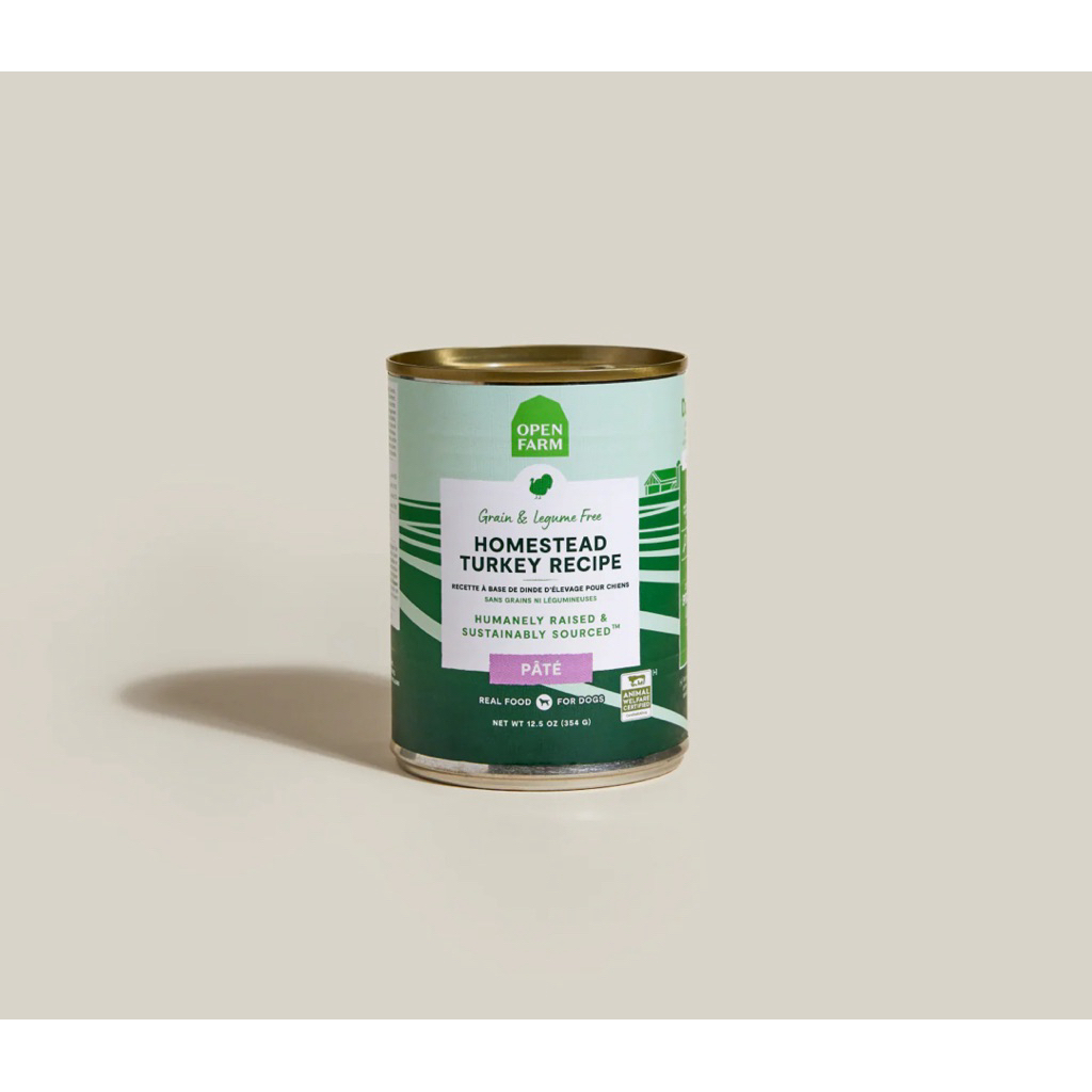อาหารเปียกสุนัข Open Farm Grain & Legume Free Pate สูตร Homestead Turkey ขนาด 354 g