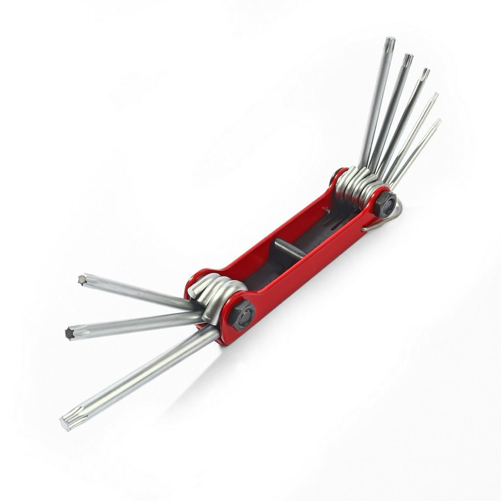 FORCE 5083F ชุดประแจหัวจีบ ประแจดาว ประแจหกแฉก ชนิดพับได้ TORX ขนาด T9,T10,T15,T20,T25,T27,T30,T40