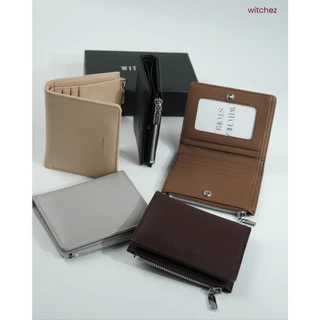 สีใหม่WITCHEZ Original Walletกระเป๋าสตางค์ใบสั้นหนังเรียบ (ฟรีถุงผ้า)