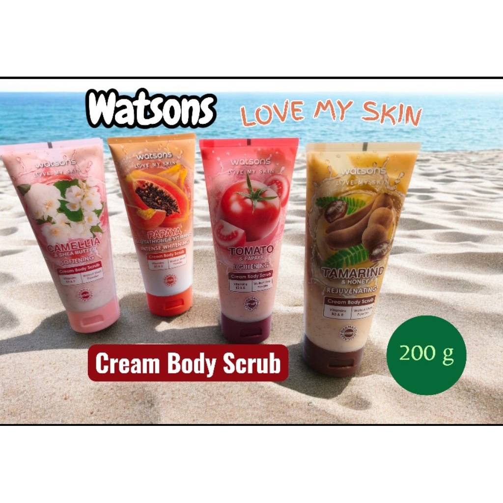 Exp:2028 พร้อมส่ง 📬Watsons วัตสัน ครีม บอดี้ สครับ Cream Body Scrub 200g.