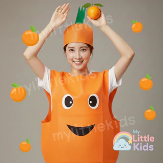 ชุดแฟนซี ชุดผลไม้ ชุดผัก ชุดส้ม เด็กและผู้ใหญ่ ชุดกิจกรรมโรงเรียน Orange Costume ทรงสวย ชุดแสดง วันเด็ก