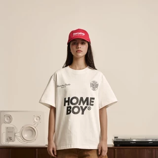 HOMEBOY เสื้อOVERSIZE HB.FRIENDS.HONEST คอตตอน100% ใส่ได้ทุกวัน