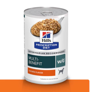 (370g.X12 กระป๋อง)Hill's Prescription Diet w/d Multi-Benefit Canned อาหารเปียกสุนัข สูตรรักษาโรคเบาหวานและลดน้ำหนัก