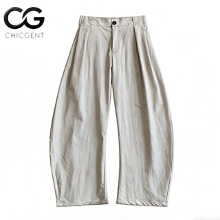 CHICGENT COD กางเกงขายาวผู้ชาย ขากระบอกใหญ่ (เอวยืดได้ ผ้าหน…